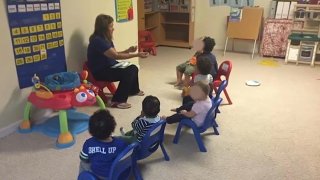 Ruby Daniels looking after children at Daniels Family Child Care.