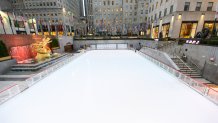 Empty Rockefeller ice skating rink