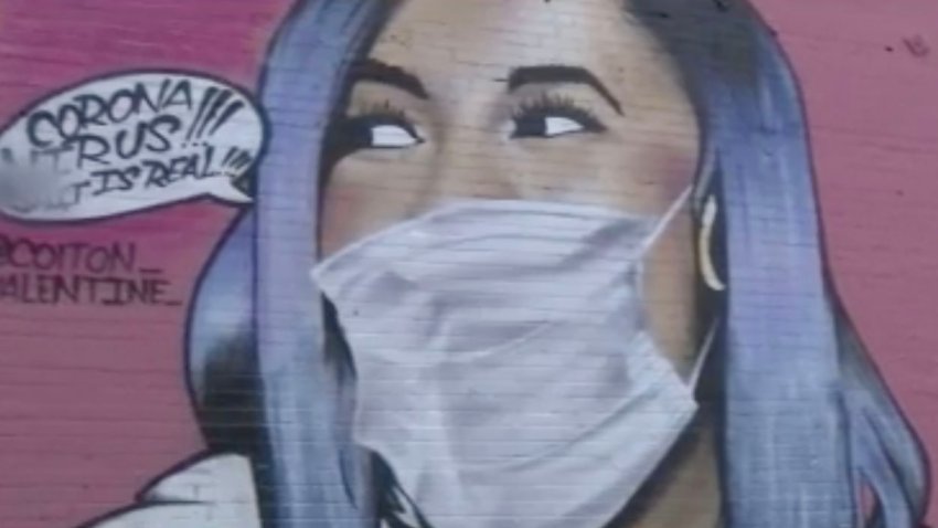 Artista modifica mural de Cardi B tras video viral de la rapera sobre el coronavirus