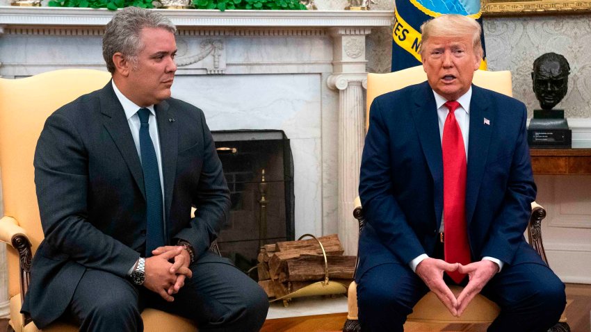 Los presidentes de Colombia y de Estados Unidos