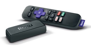 Roku Premiere streaming box and remote control.