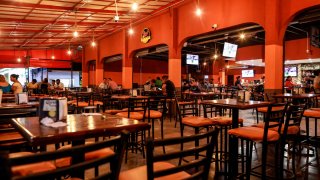 Restaurante casi vacío por la pandemia