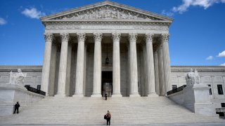 In this April 19, 2018, file photo, the U.S. Supreme Court Building is seen in Washington, D.C.