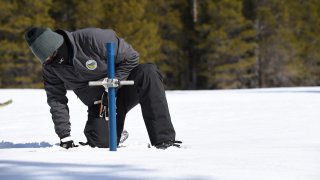 The third snow survey of the season is conducted.