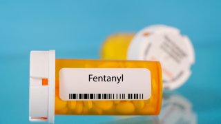 Fentanyl pill bottle, conceptual image