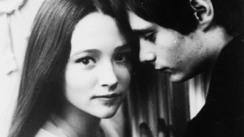 British actress Olivia Hussey and actor Leonard Whiting star in Franco Zeffirelli’s ‘Romeo and Juliet,’ circa 1967.