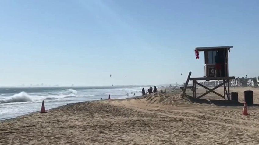 A stretch of Southern California beach was closed Monday Nov. 6, 2023 after reports of aggressive sharks in the area.