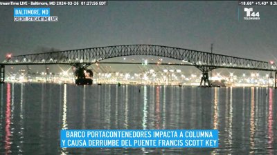 Captan en video momento en que puente Francis Scott Key se derrumba en Baltimore