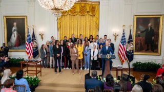Biden recibe en la Casa Blanca a Las Vegas Aces, campeonas de la WNBA