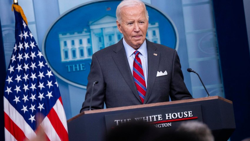 Biden comparece en la sala de prensa de la Casa Blanca por primera vez en su Presidencia