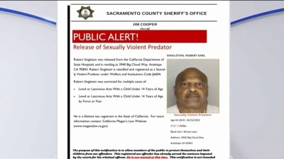 Autoridades alertan a residentes del condado Sacramento sobre delincuente sexual