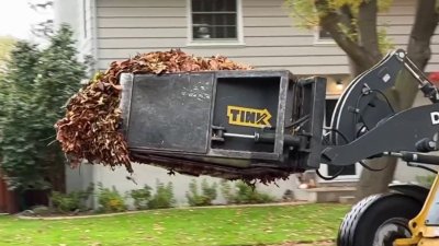 Así opera la máquina que recoge las hojas de las calles de Sacramento