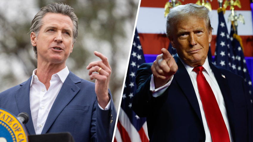 Gavin Newsom and Donald Trump.