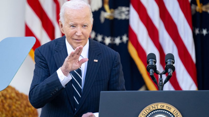 US President Joe Biden waves during an event about the presidential election results in the Rose Garden of the White House in Washington, DC, November 7, 2024. US President Joe Biden urged Americans Thursday to lower the political temperature after Donald Trump’s sweeping election win, saying he would ensure a “peaceful and orderly” transition to the Republican. (Photo by SAUL LOEB / AFP) (Photo by SAUL LOEB/AFP via Getty Images)