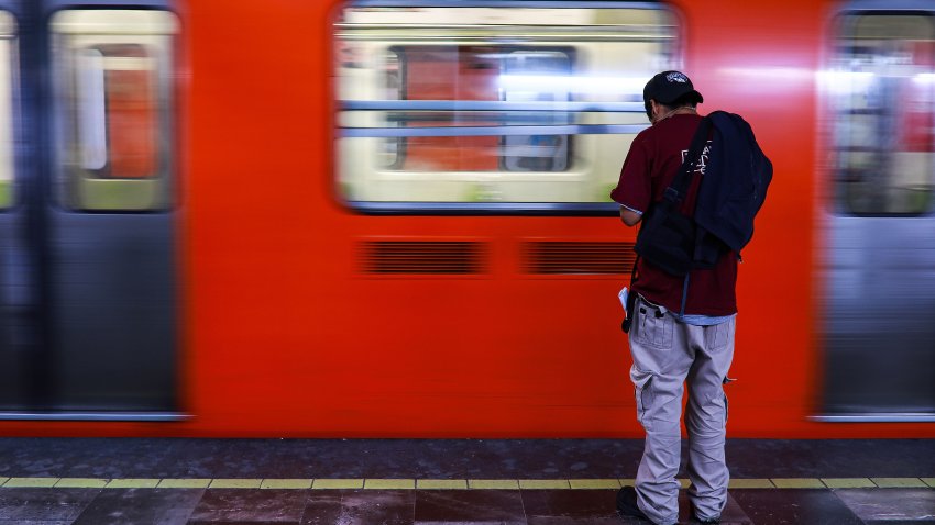 MEXICO CITY, MEXICO – MAY 11: A commuter of the subway waits at Tacubaya Metro Station during the peak of contagion by Coronavirus on May 11, 2020 in Mexico City, Mexico. Non essential activities are not permitted during stage three of the nation-wide health emergency during the COVID-19 pandemic. However, no sanctions were announced and protective measures vary depending on each state. Mexico is facing the peak of contagion with COVID-19 according to Hugo Lopez-Gatell Undersecretary of Prevention and Health Promotion. Mexico City remains as the State with the higher number of cases and deceases. (Photo by Manuel Velasquez/Getty Images)