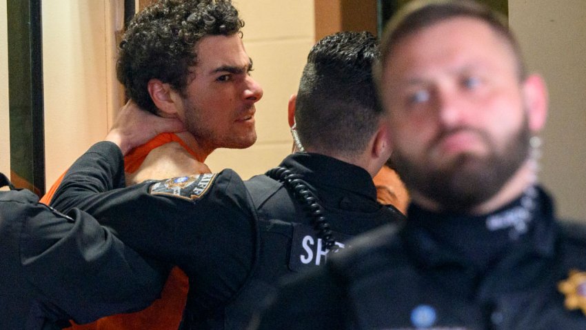 HOLLIDAYSBURG, PENNSYLVANIA – DECEMBER 10: Suspected shooter Luigi Mangione is led into the Blair County Courthouse for an extradition hearing December 10, 2024 in Hollidaysburg, Pennsylvania. Mangione has been arraigned on weapons and false identification charges related to the fatal shooting of United Healthcare CEO Brian Thompson in New York City. Mangione is incarcerated in the State Correctional Institution in Huntingdon, Pennsylvania awaiting extradition to New York. (Photo by Jeff Swensen/Getty Images)