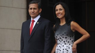 El expresidente de Perú, Ollanta Humala, y su esposa, Nadine Heredia.