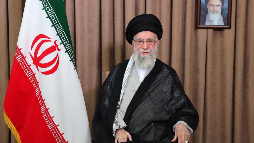 TEHRAN, IRAN – JUNE 18: (EDITOR’S NOTE: This Handout image was provided by a third-party organization and may not adhere to Getty Images’ editorial policy.) In this handout image provided by the Office of the Supreme Leader of Iran, Iranian Supreme Leader Ali Khamenei addresses the nation in a state television broadcast on June 18, 2025 in Tehran, Iran. In the address, he said the Iranian people would never surrender and that “any form of US military intervention will undoubtedly be met with irreparable harm.”(Photo by Office of the Supreme Leader of Iran via Getty Images)