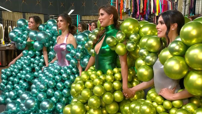 Con vestidos hechos con globos: el equipo Esmeralda gana el reto de inmunidad